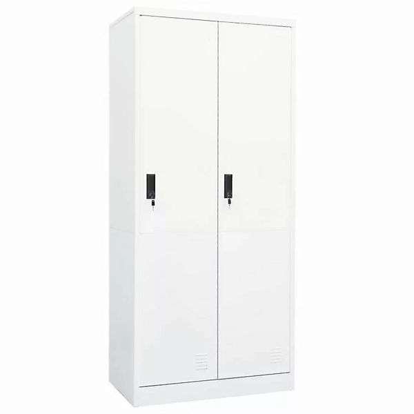 furnicato Kleiderschrank Weiß 80x50x180 cm Stahl (1-St) günstig online kaufen