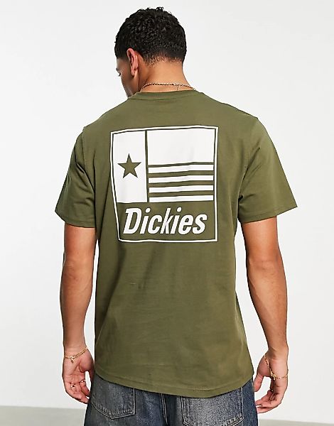 Dickies – Taylor – T-Shirt in Military-Grün mit Aufdruck am Rücken günstig online kaufen