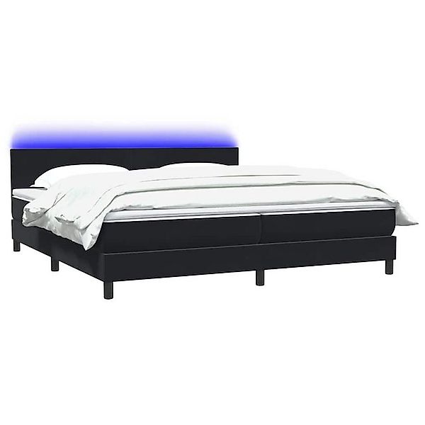 vidaXL Bett Boxspringbett mit Matratze Schwarz 180x210 cm Samt günstig online kaufen