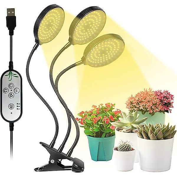 Rosnek Pflanzenlampe 1/2/3/4 Köpfe, dimmbar, ein günstig online kaufen