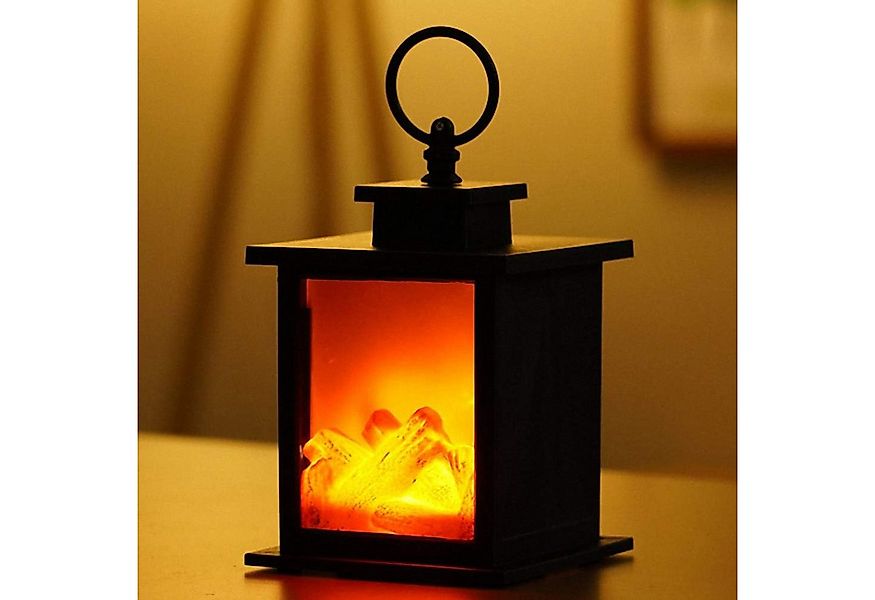 MUPOO LED Laterne LED Kamin USB-/Batteriebetrieben LED Dekolicht 3D-Flammen günstig online kaufen