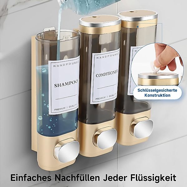 Coonoor Seifenspender 3 Kammern Seifenspender Wandbefestigung günstig online kaufen