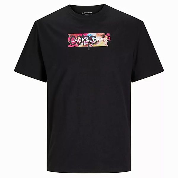 Jack & Jones Rundhalsshirt Jack&Jones XXL T-Shirt schwarz Logoprint JCOSUMM günstig online kaufen