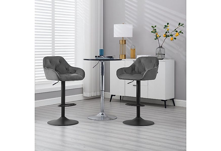 Woltu Barhocker (1 St), höhenverstellbar drehbar, mit Armlehmen Fußstütze günstig online kaufen