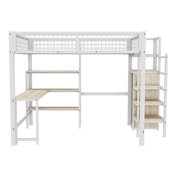 Gotagee Hochbett Multifunktionsbett Einzelbett Kinderbett Einbauschrank Sch günstig online kaufen