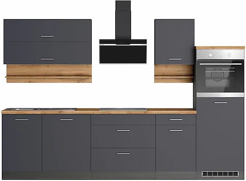 KOCHSTATION Küchenzeile »KS-Milan«, 300 cm breit, robuste Metallauszüge, vi günstig online kaufen