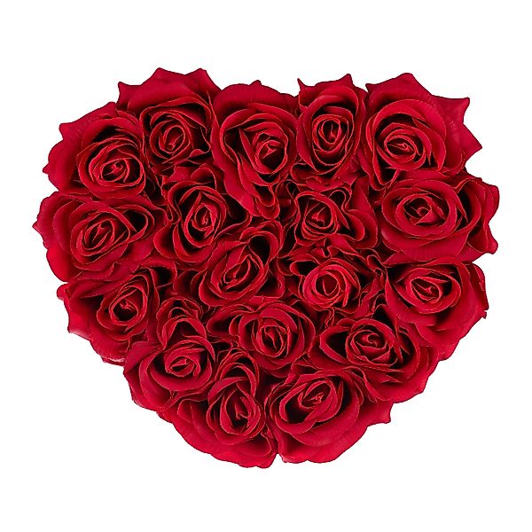 Gestecke Schwarze Rosenbox Herz 18 Rosen, relaxdays, Höhe 13 cm, rot günstig online kaufen