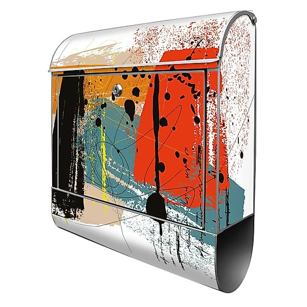 Banjado Design Briefkasten Silber Pulverbeschichtet 39x47x14cm 2 Schlüssel günstig online kaufen