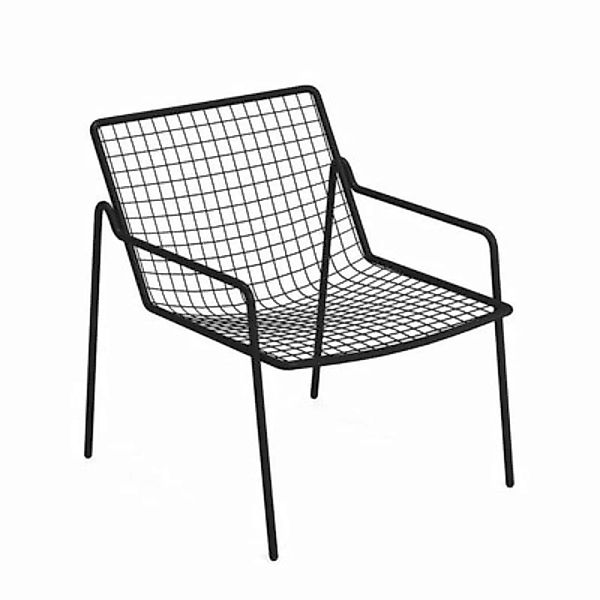 Niedrig stapelbarer Sessel Rio R50 metall schwarz / Metall - Emu - Schwarz günstig online kaufen