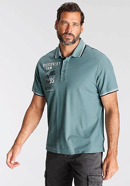 Mans World Poloshirt, Kurzarm, lässige Passform, mit trendigem Print, Polok günstig online kaufen