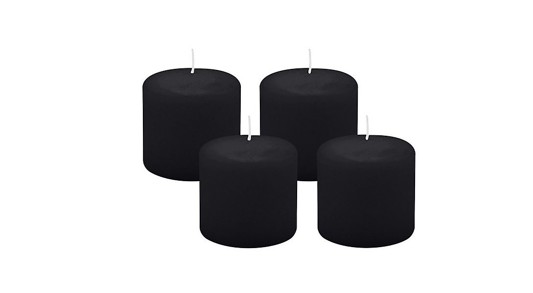 Kopschitz Kerzen Stumpenkerze 4er Set Stumpenkerzen/Adventskranzkerzen Schw günstig online kaufen