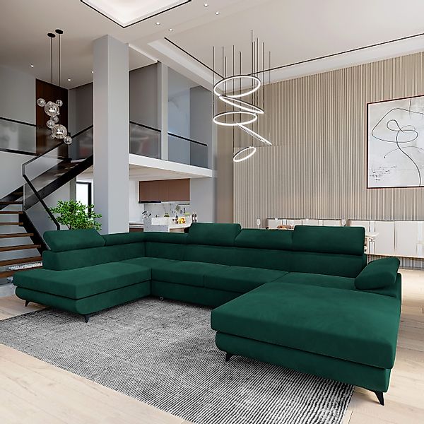 Masseno Ecksofa RUBANO mit Schlaffunktion U-Form, günstig online kaufen