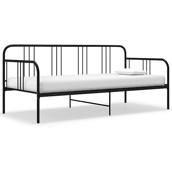 furnicato Bett Schlafsofa Bettgestell Schwarz Metall 90x200 cm günstig online kaufen