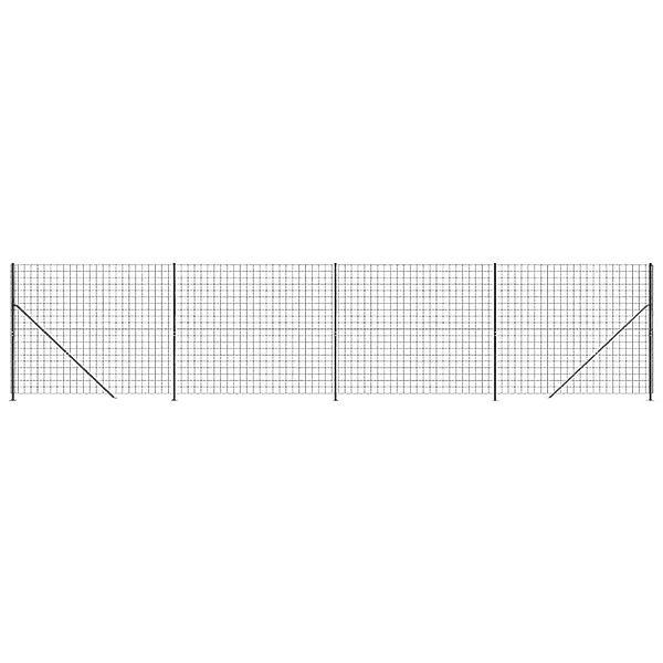 vidaXL Maschendrahtzaun mit Bodenflansch Anthrazit 2x10 m 154326 günstig online kaufen