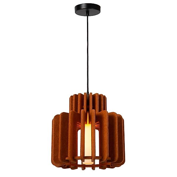 Pendelleuchte Rollo in Terracotta und Weiß E27 310mm günstig online kaufen