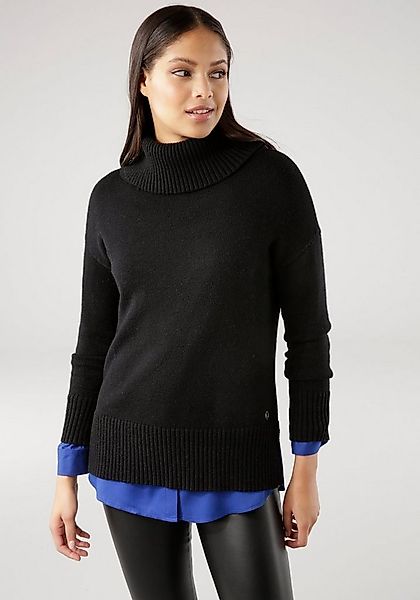 Tamaris Rollkragenpullover in lässiger Form mit seitlichen Schlitzen günstig online kaufen