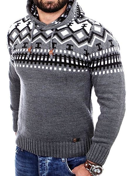 Reslad Strickpullover Reslad Herren Grobstrick Pullover Norweger Winter Kap günstig online kaufen