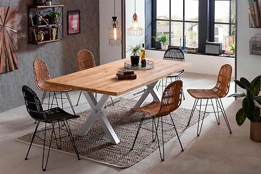 SIT Esstisch X-Gestell im industriellen Antiklook günstig online kaufen