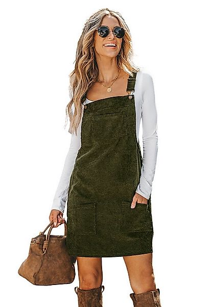 Cupshe Minikleid Corduroy-Fronttasche mit V-Ausschnitt günstig online kaufen