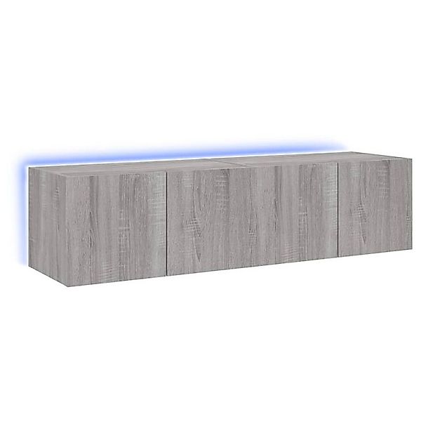 vidaXL TV-Schrank TV-Wandschränke mit LED-Leuchten 2 Stk. Grau Sonoma 60x35 günstig online kaufen