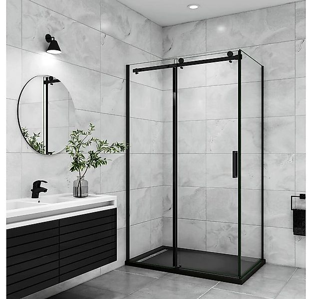 duschspa Eckdusche 200cm Dusche Schiebetür mit Seitenwand Duschkabine Dusch günstig online kaufen