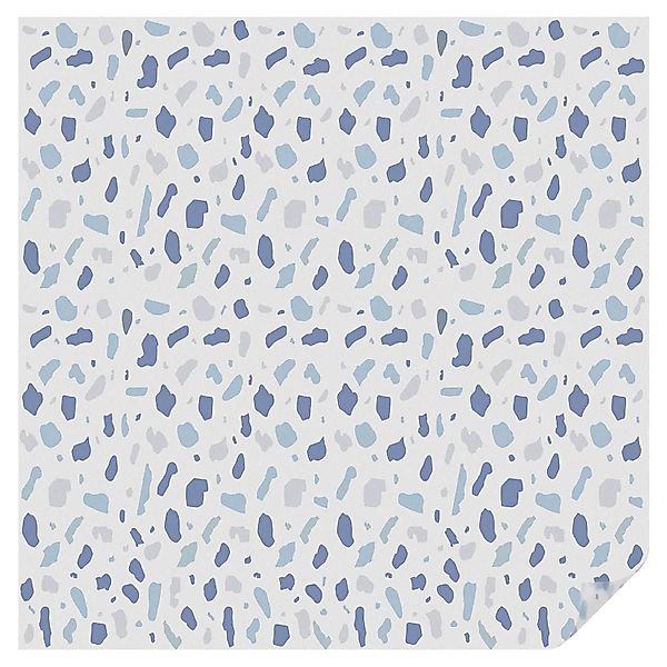 Tulup Buntglasfolie Blaue Muster Fensterfolie Buntglas Optik 100x100 cm Bla günstig online kaufen