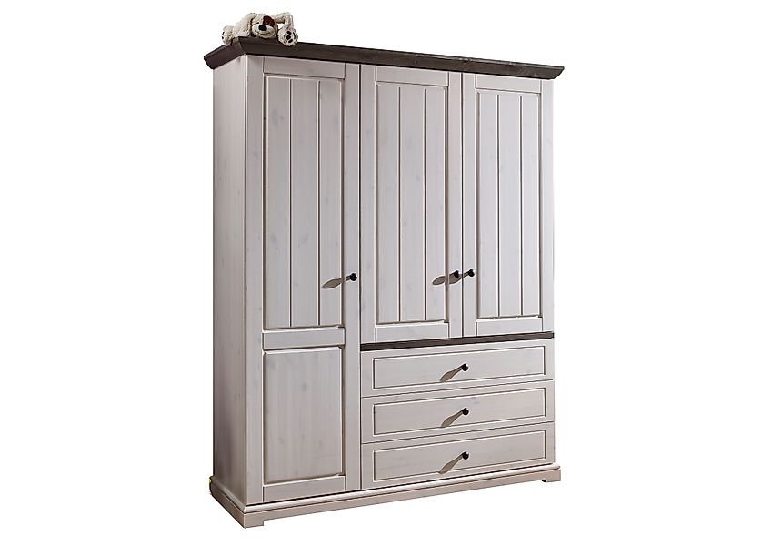Woodroom Kinderkleiderschrank Vik (Kiefer massiv weiß günstig online kaufen