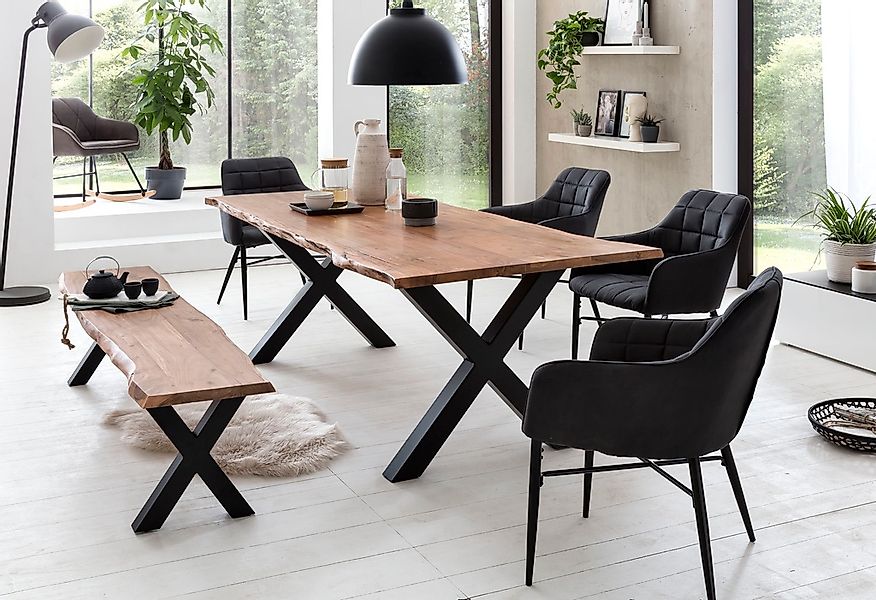 Home affaire Sitzbank "Manhattan" mit Baumkante günstig online kaufen
