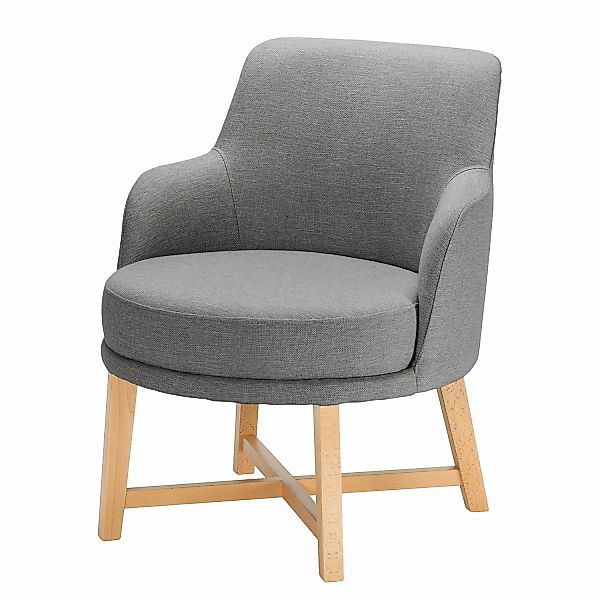 home24 Mørteens Sessel Siabu Grau Strukturstoff 67x79x68 cm (BxHxT) günstig online kaufen