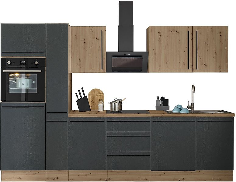 KOCHSTATION Küchenzeile Florida, Breite 310 cm, wahlweise mit E-Geräten,Sof günstig online kaufen