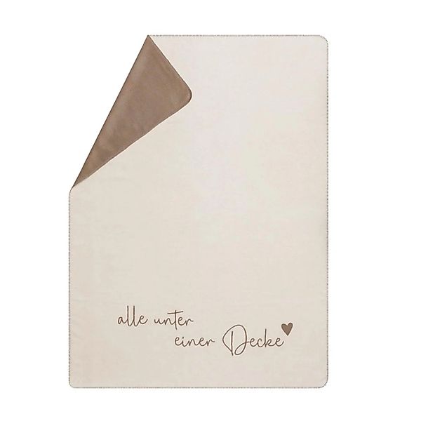 Fussenegger nachhaltige Wohndecke alle unter einer Decke 150x200 creme günstig online kaufen