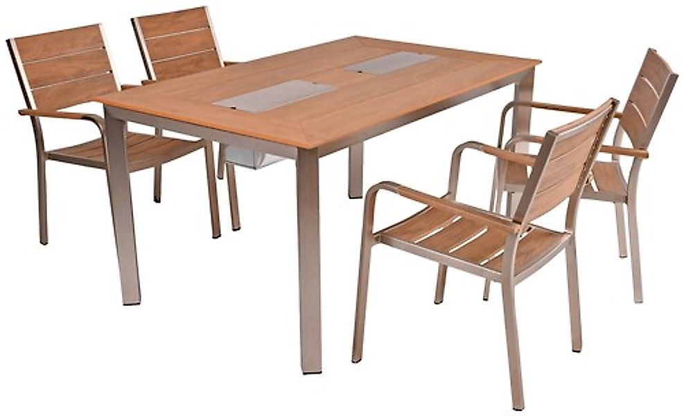 Garden Pleasure Garten-Essgruppe »FLORENCE« 5 Stk. tlg. mit platzsparenden günstig online kaufen