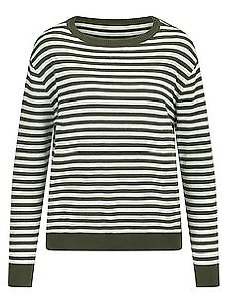 Rundhals-Pullover aus 100% SUPIMA®-­Baumwolle Peter Hahn grün günstig online kaufen