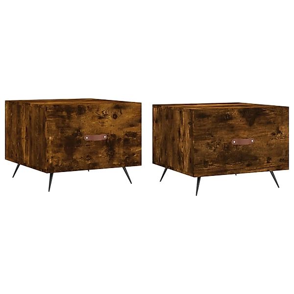 vidaXL Couchtische 2 Stk Räuchereiche 50x50x40 cm Holzwerkstoff 829343 günstig online kaufen