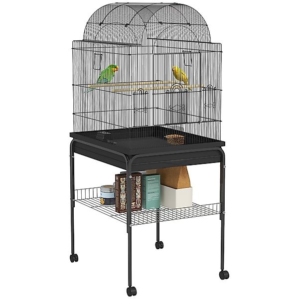 PawHut Vogelkäfig Wellensittichkäfig mit Tablett, Ablagefläche, günstig online kaufen