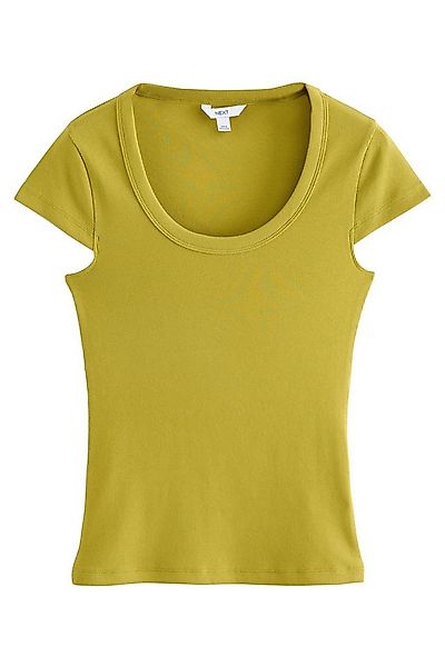 Next T-Shirt Hochwertiges geripptes Top mit U-Ausschnitt (1-tlg) günstig online kaufen
