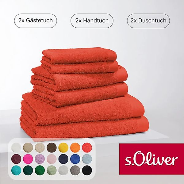 s.Oliver Handtuch Set »s.Oliver, Premium Qualität, 600 gr/m²«, Set, 6 tlg., günstig online kaufen