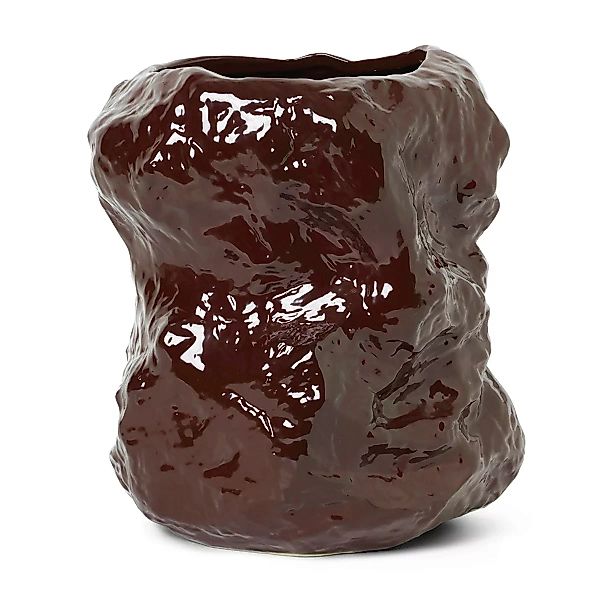 Tuck Vase 34cm Rotbraun günstig online kaufen