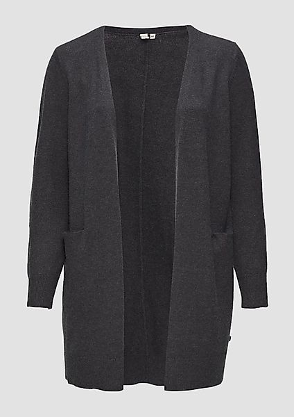 QS Strickjacke Lange Strickjacke aus Viskosemix günstig online kaufen