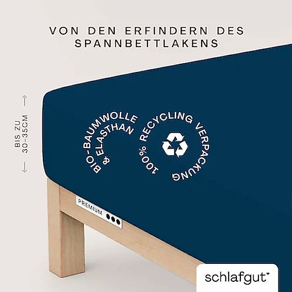 Schlafgut Spannbettlaken »Premium«, Zero Waste Verpackung, PREMIUM Qualität günstig online kaufen