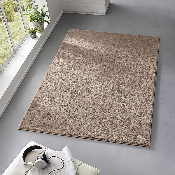 TaraCarpet Teppich Kurzflor-Frisee-Teppich Madrid Uni, rechteckig, günstig online kaufen