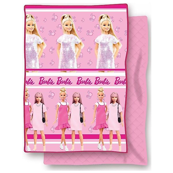 Wohndecke Barbie Tagesdecke 150x250cm Steppdecke im günstig online kaufen
