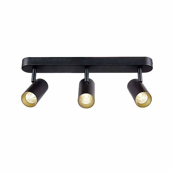 LED Led Wand- und Deckenleuchte Noblo in Schwarz und Bronze 3X 19W 7050Lm günstig online kaufen