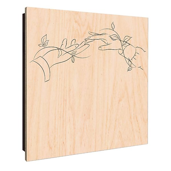 Banjado Großer Schlüsselkasten Holz 30x30cm Schwarz Scharnier Links 50 Hake günstig online kaufen