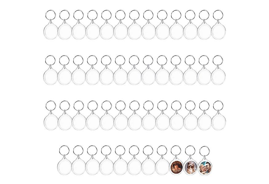 Kurtzy Schlüsselanhänger 4cm Schlüsselanhänger - Transparentes Acryl - 50 S günstig online kaufen