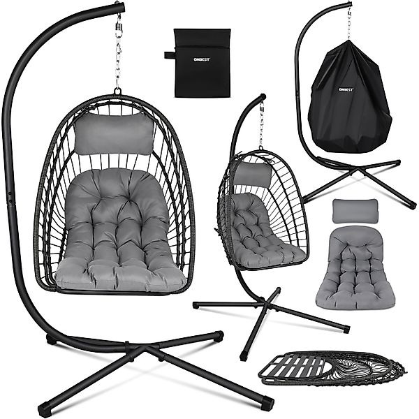 Onbest Hängesessel mit Schutzhülle 130kg 360° günstig online kaufen