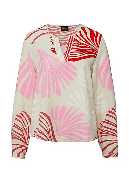 s.Oliver Langarmbluse Bluse Bluse mit Tunika-Ausschnitt und All-over-Print günstig online kaufen