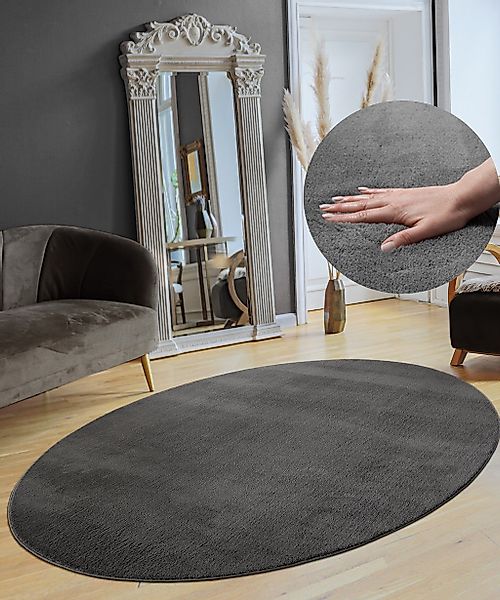 the carpet Teppich »Relax«, oval, 16 mm Höhe, waschbarer Wohnzimmer Teppich günstig online kaufen