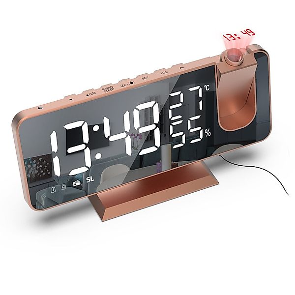 OKWISH Projektionswecker Digitalwecker Doppelalarm Radiowecker mit günstig online kaufen