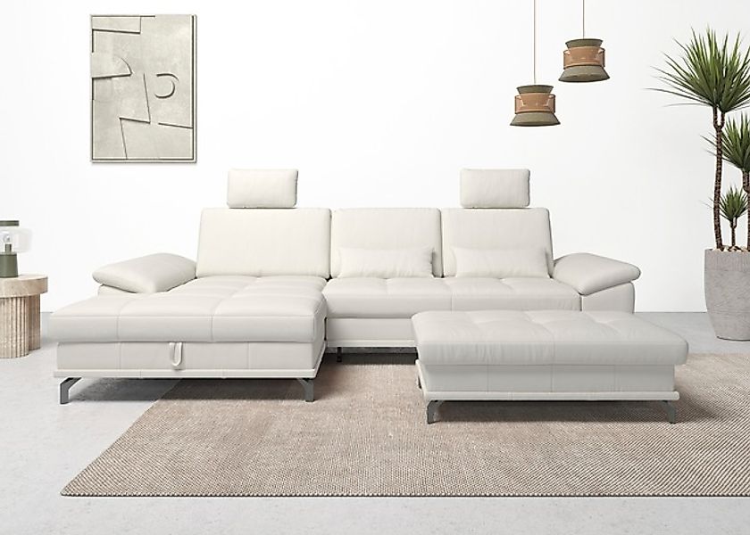 PLACES OF STYLE Ecksofa »Costello L-Form, B: 301 cm mit Sitztiefen-, Armtei günstig online kaufen